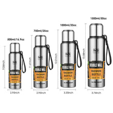 Load image into Gallery viewer, Stainless Thermos with lanyard 500/700/1000/1500ml
